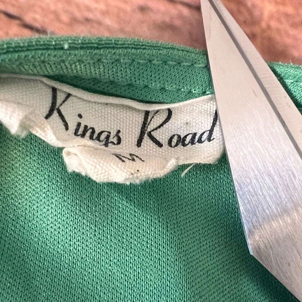 Kings Road‎ Green Ruffled Bohemian Cottagecore Women's M Dress - Picture 5 of 9